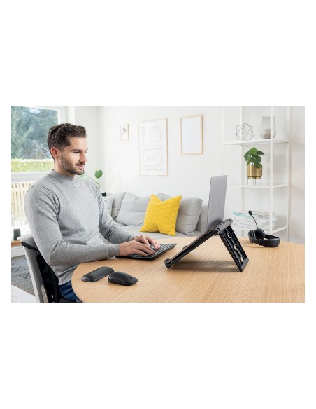 Soporte kensington smartfit easy riser con ventilacion para portatil hasta 17 color negro 280x35x21 mm
