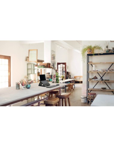 Soporte kensington smartfit easy riser con ventilacion para portatil hasta 17 color negro 280x35x21 mm