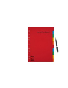 Separador esselte cartulina juego de 10 separadores folio multitaladro