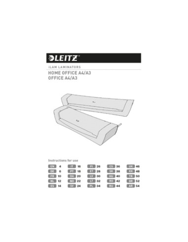 Plastificadora leitz ilam home office din a4 hasta 125 mc