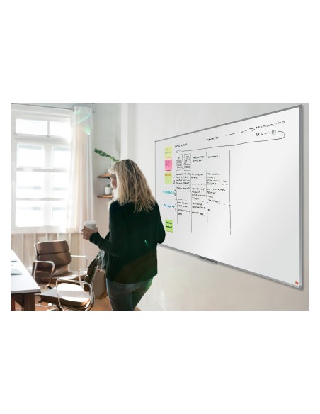 Pizarra blanca nobo essence melamina 2400x1200 mm