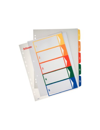 Separador numerico proyecto esselte plastico 1 6 juego de 6 separadores imprimible din a4 multitaladro