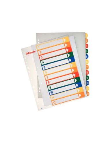 Separador numerico proyecto esselte plastico 1 6 juego de 6 separadores imprimible din a4 multitaladro