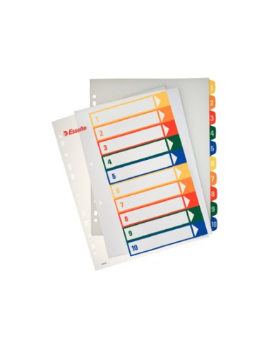 Separador numerico proyecto esselte plastico 1 6 juego de 6 separadores imprimible din a4 multitaladro