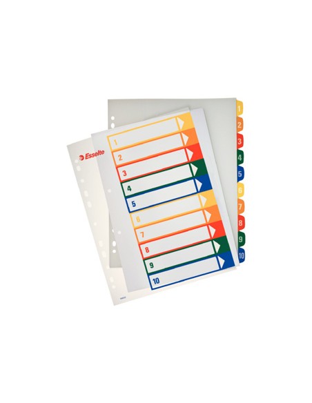 Separador numerico proyecto esselte plastico 1 6 juego de 6 separadores imprimible din a4 multitaladro