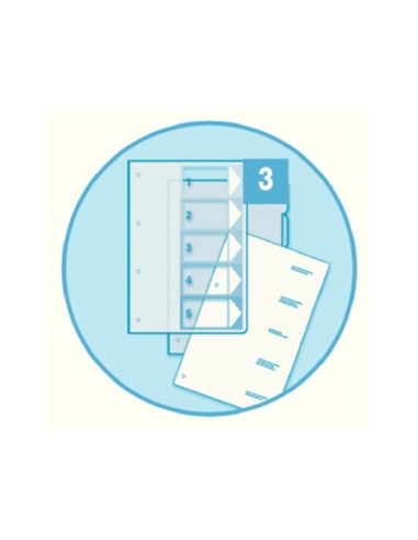 Separador numerico proyecto esselte plastico 1 6 juego de 6 separadores imprimible din a4 multitaladro