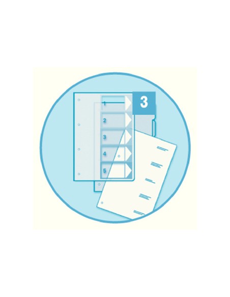 Separador numerico proyecto esselte plastico 1 6 juego de 6 separadores imprimible din a4 multitaladro