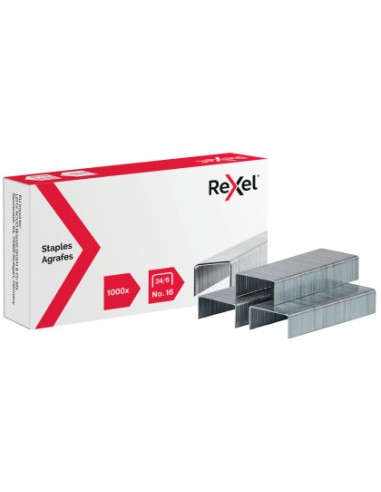 Grapas rexel n 24 6 galvanizada caja de 1000 unidades