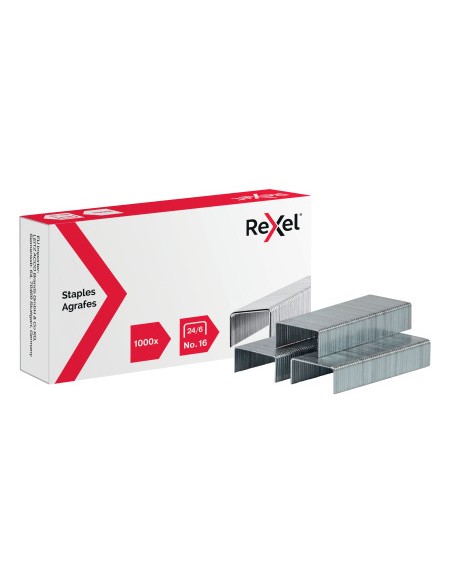 Grapas rexel n 24 6 galvanizada caja de 1000 unidades