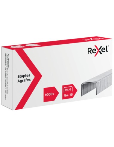 Grapas rexel n 24 6 galvanizada caja de 1000 unidades