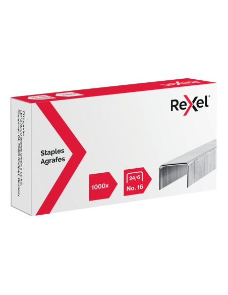 Grapas rexel n 24 6 galvanizada caja de 1000 unidades