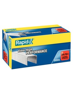 Grapas rapid n 24 8 galvanizada caja de 5000 unidades