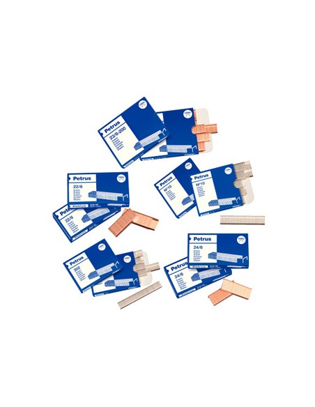 Grapas petrus n 26 6 cobreada caja de 1000 unidades