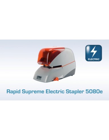 Grapadora rapid electrica 5080e capacidad 80 hojas color negro usa grapas 5080e