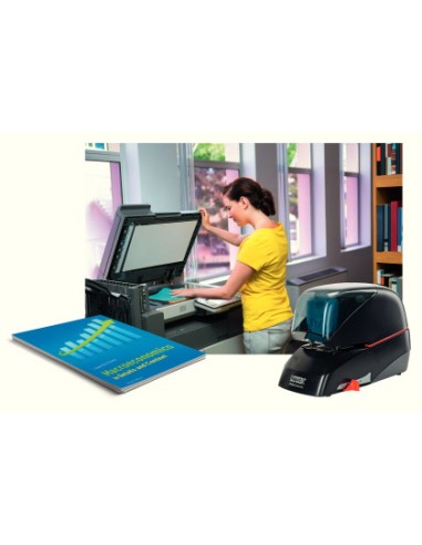 Grapadora rapid electrica 5080e capacidad 80 hojas color negro usa grapas 5080e