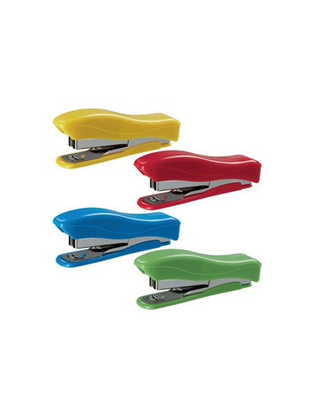 Grapadora petrus liliput 200 capacidad 12 hojas 1 caja grapas 23 6 colores surtidos