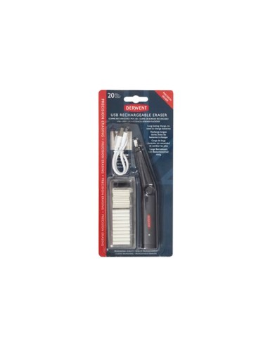 Goma de borrar electrica derwent recargable por usb
