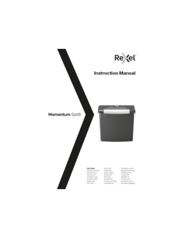 Destructora de documentos rexel momentum s206 capacidad de corte 6 hojas destruye grapas y clips