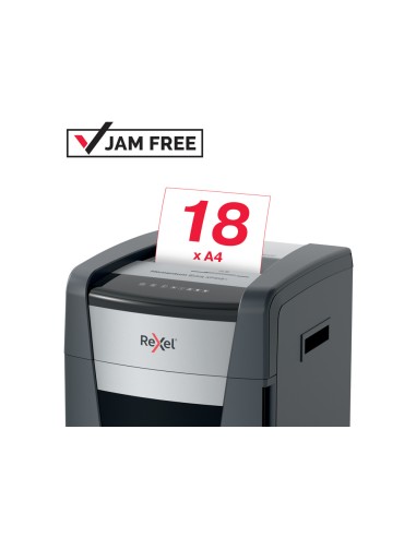 Destructora de documentos rexel momentum extra xp418 capacidad de corte 18 hojas destruye grapas clips