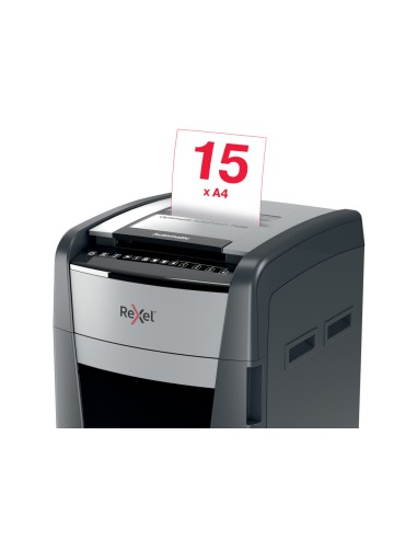 Destructora de documentos rexel optimum auto 750m capacidad de corte 750 hojas destruye grapas clips y