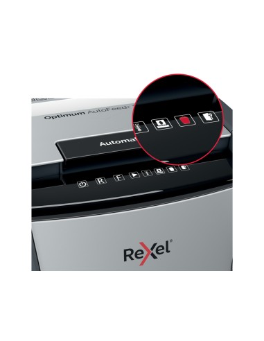 Destructora de documentos rexel optimum auto 300m capacidad de corte 300 hojas destruye grapas clips y