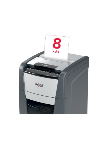 Destructora de documentos rexel optimum auto 300m capacidad de corte 300 hojas destruye grapas clips y