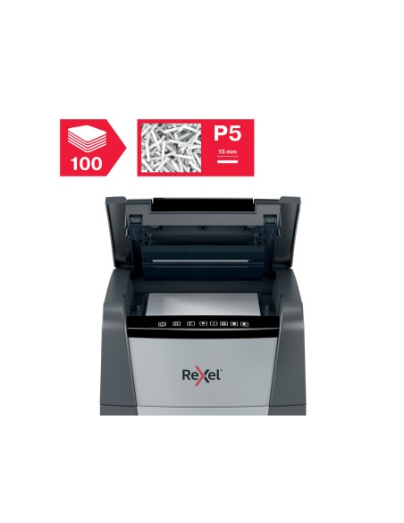 Destructora de documentos rexel optimum auto100m capacidad de corte 100 hojas destruye grapas clips y Destructora de documentos rexel optimum auto100m capacidad de corte 100 hojas destruye grapas clips y