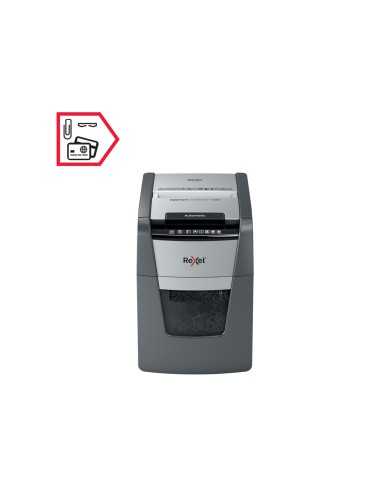 Destructora de documentos rexel optimum auto100m capacidad de corte 100 hojas destruye grapas clips y