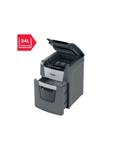 Destructora de documentos rexel optimum auto100m capacidad de corte 100 hojas destruye grapas clips y