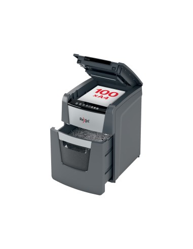 Destructora de documentos rexel optimum auto100m capacidad de corte 100 hojas destruye grapas clips y
