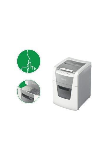 Destructora de documentos leitz iq auto 100 capacidad de corte 100 hojas destruye grapas y clips