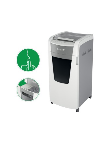 Destructora de documentos leitz iq auto office pro 600 capacidad de corte 600 hojas destruye grapas y clips