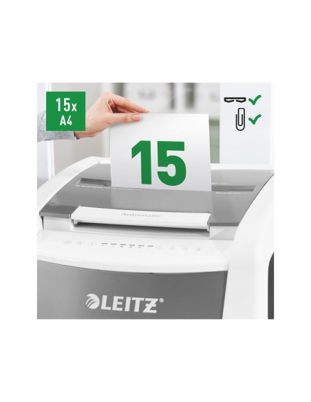 Destructora de documentos leitz iq auto office pro 600 capacidad de corte 600 hojas destruye grapas y clips Destructora de documentos leitz iq auto office pro 600 capacidad de corte 600 hojas destruye grapas y clips