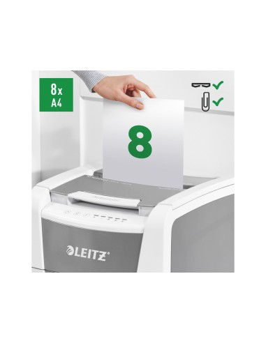 Destructora de documentos leitz iq auto office 150 capacidad de corte 150 hojas destruye grapas y clips