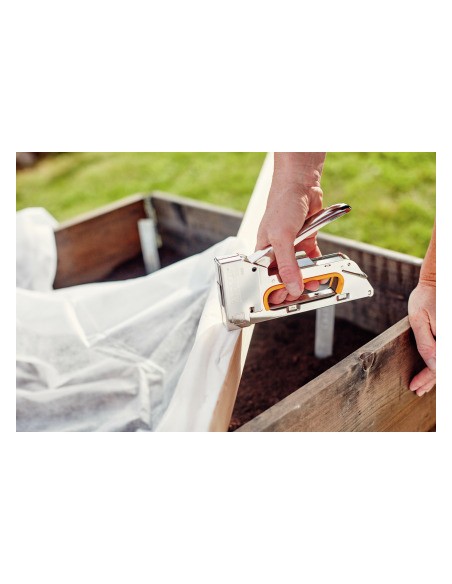 Grapadora rapid clavadora pro r23e metalica cromada usa grapas n 13