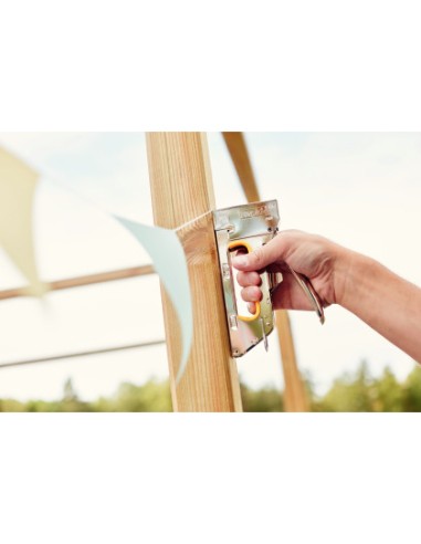 Grapadora rapid clavadora pro r23e metalica cromada usa grapas n 13