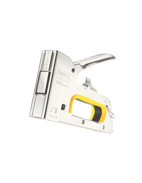 Grapadora rapid clavadora pro r23e metalica cromada usa grapas n 13