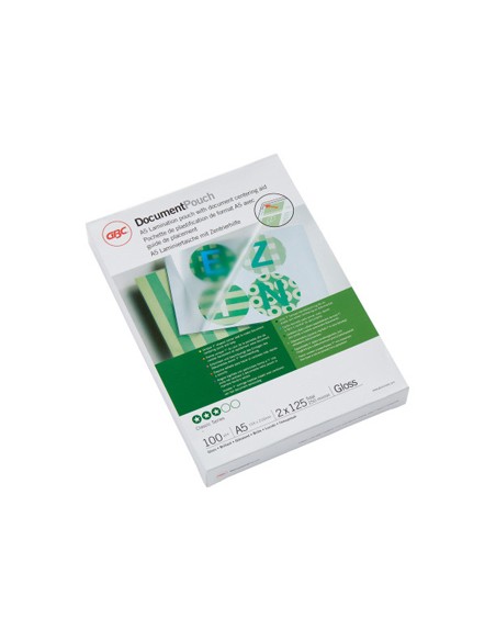Bolsa de plastificar gbc din a5 2x125 micras caja de 100 unidades Bolsa de plastificar gbc din a5 2x125 micras caja de 100 unidades
