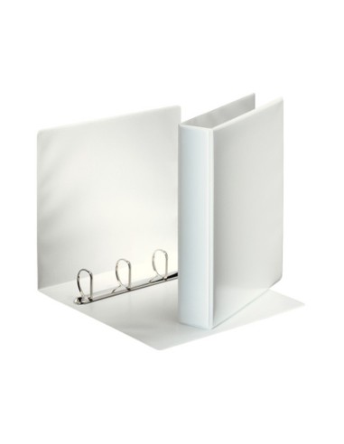 Carpeta canguro esselte basica 4 anillas mixtas 40 mm din a4 plastico color blanco