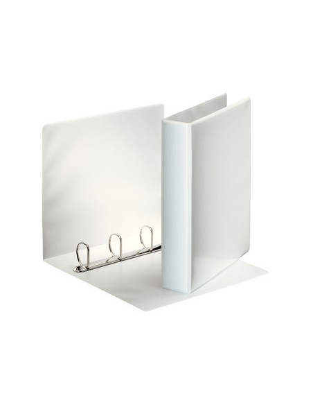 Carpeta canguro esselte basica 4 anillas mixtas 40 mm din a4 plastico color blanco
