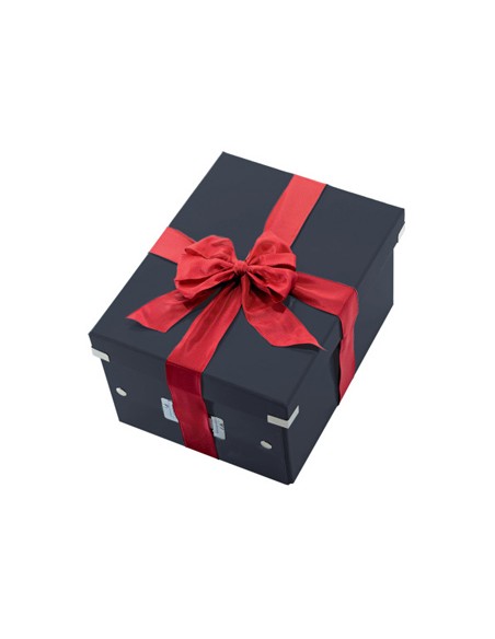 Caja almacenamiento leitz clickstore wow carton reciclado color negro 281x200x369 mm