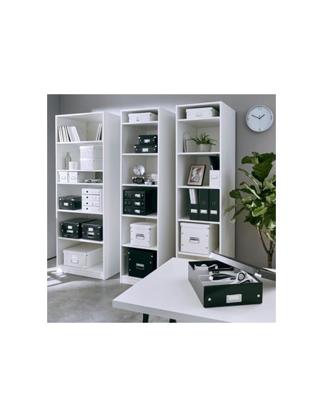 Caja almacenamiento leitz clickstore wow carton reciclado color negro 281x200x369 mm