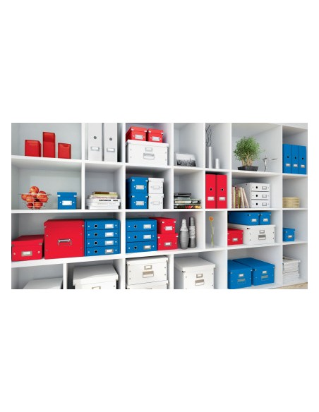 Caja almacenamiento leitz clickstore wow carton reciclado color negro 281x200x369 mm