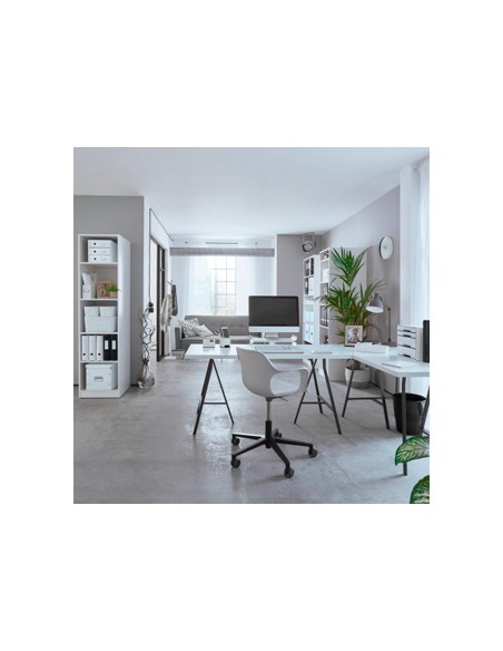 Caja almacenamiento leitz clickstore wow carton reciclado color blanco 281x200x369 mm