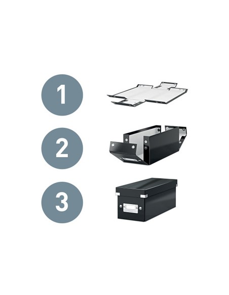 Caja almacenamiento leitz clickstore wow carton reciclado color blanco 281x200x369 mm