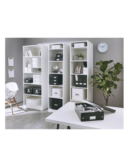 Caja almacenamiento leitz clickstore wow carton reciclado color blanco 281x200x369 mm