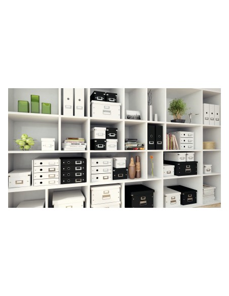 Caja almacenamiento leitz clickstore wow carton reciclado color blanco 281x200x369 mm