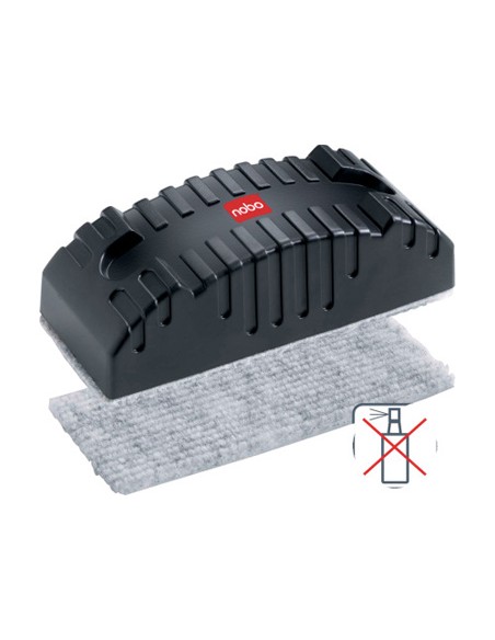 Borrador nobo magnetico para pizarra blanca color negro 60x138x45 mm