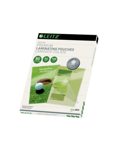 Bolsa de plastificar leitz din a4 80 micras caja de 100 unidades