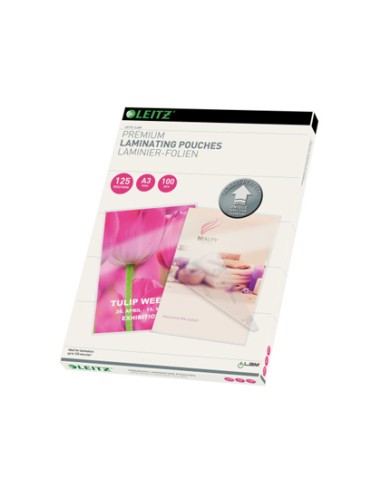 Bolsa de plastificar leitz din a3 125 micras caja de 100 unidades